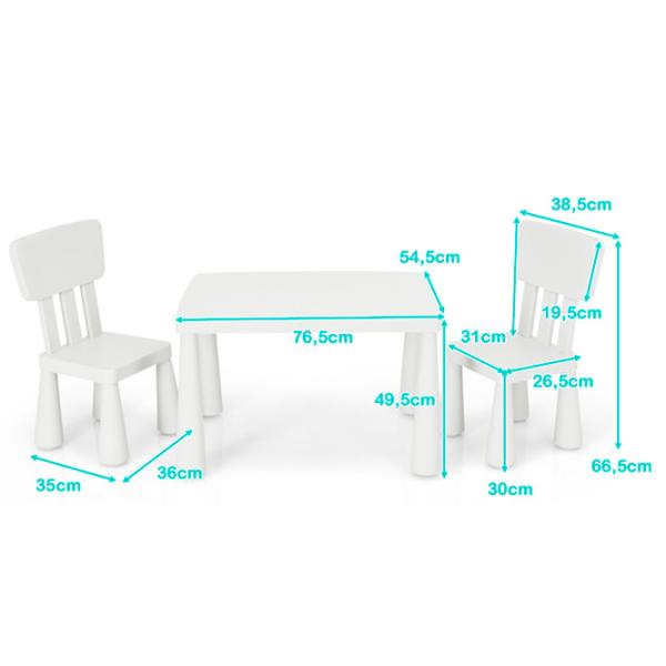 Set de mobilă pentru copii Costway HW66810WH White / unisex photo 3 Set de mobilă pentru copii Costway HW66810WH White / unisex photo 3