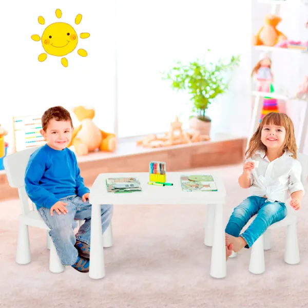 Set de mobilă pentru copii Costway HW66810WH White / unisex photo 4 Set de mobilă pentru copii Costway HW66810WH White / unisex photo 4