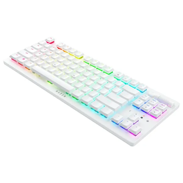 Tastatură Razer DeathStalker V2 Pro TKL Fără fir + Cu fir/ White photo 3