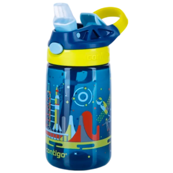 Sticluță cu pai Contigo Gizmo 420 ml 12 luni/ Silicon/ Blue photo 3