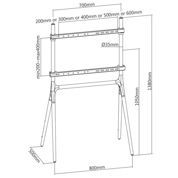 Suport TV Reflecta Elegant 70W VESA 600 x 400 mm photo 6