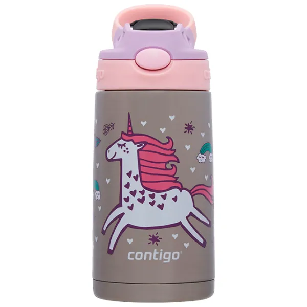 Бутылочка с соломинкой Contigo Easy Clean SS 380 мл 12 месяцев/ Силикон/ Pink photo 1