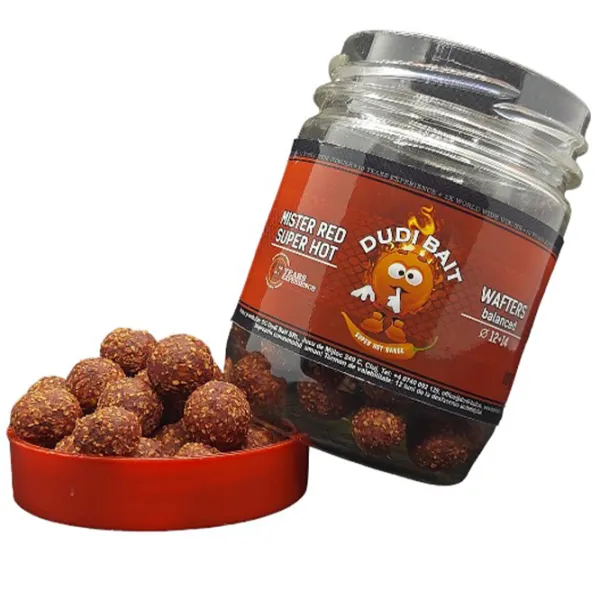 Aluat pufat Dudi Bait SUPER HOT WAFTERS 100 g/ 18 mm photo 1 Aluat pufat Dudi Bait SUPER HOT WAFTERS 100 g/ 18 mm photo 1