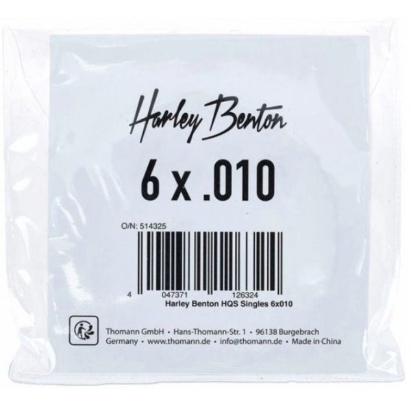 Coardă Harley Benton HQS Singles 010 Silver/ Oțel photo 1
