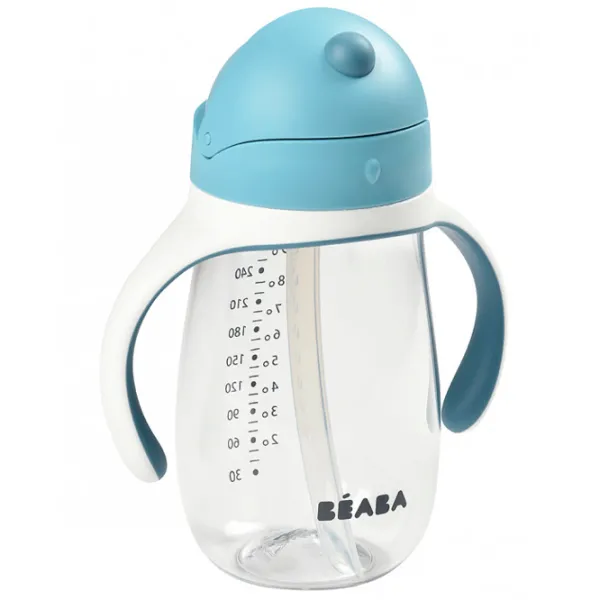 Sticluță cu pai Beaba B913479 300 ml 12 luni/ Plastic/ Blue photo 2 Sticluță cu pai Beaba B913479 300 ml 12 luni/ Plastic/ Blue photo 2