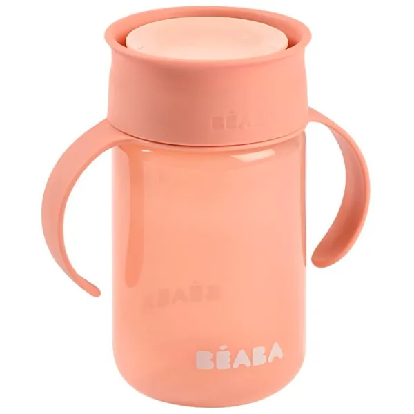 Sticluță cu pai Beaba B913571 340 ml 12 luni/ Polipropilenă/ Pink photo 1