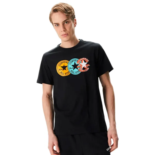 Tricou pentru bărbați Converse Chuck Patch Distort Tee 100% bumbac/ Black photo 1 Tricou pentru bărbați Converse Chuck Patch Distort Tee 100% bumbac/ Black photo 1