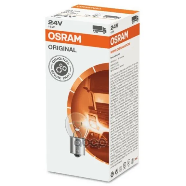 Автомобильная лампа Osram OS-7529 Накал/ P15W/ BA15s/ 15 Вт/ 210лм photo 2 Автомобильная лампа Osram OS-7529 Накал/ P15W/ BA15s/ 15 Вт/ 210лм photo 2