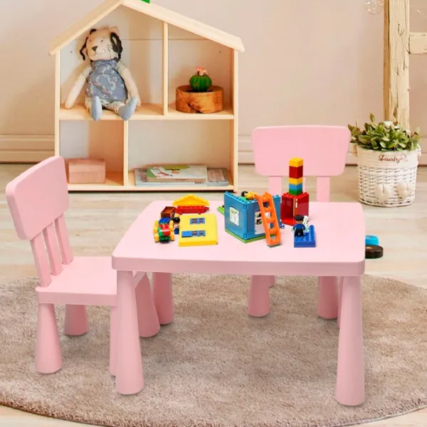 Set de mobilă pentru copii Costway HW66810PI Pink / unisex photo 2 Set de mobilă pentru copii Costway HW66810PI Pink / unisex photo 2
