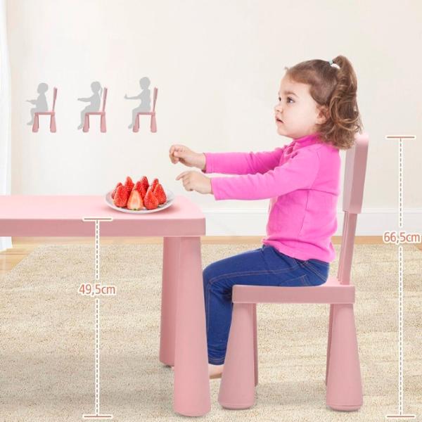 Set de mobilă pentru copii Costway HW66810PI Pink / unisex photo 3 Set de mobilă pentru copii Costway HW66810PI Pink / unisex photo 3