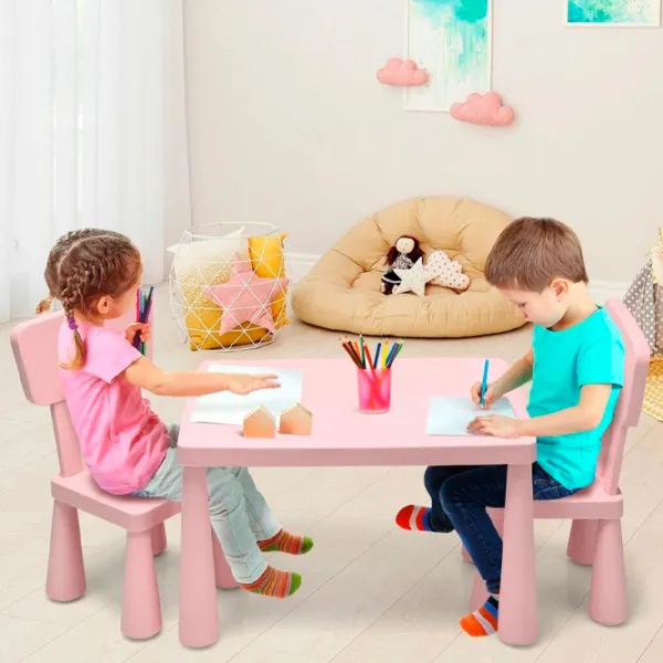 Set de mobilă pentru copii Costway HW66810PI Pink / unisex photo 4 Set de mobilă pentru copii Costway HW66810PI Pink / unisex photo 4