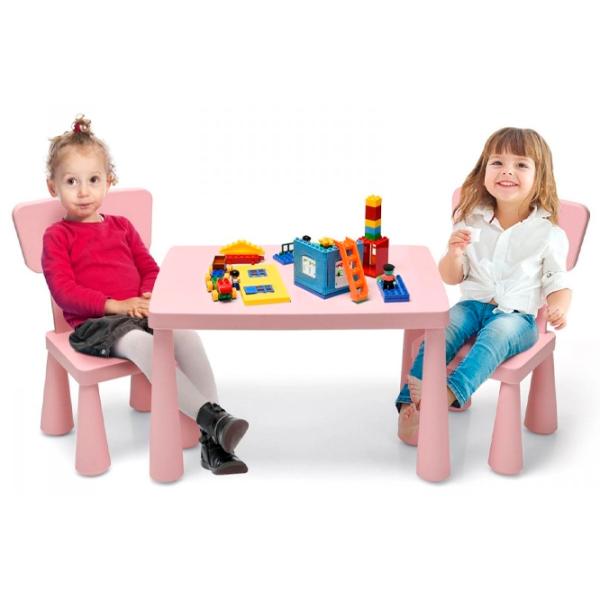 Set de mobilă pentru copii Costway HW66810PI Pink / unisex photo 5 Set de mobilă pentru copii Costway HW66810PI Pink / unisex photo 5