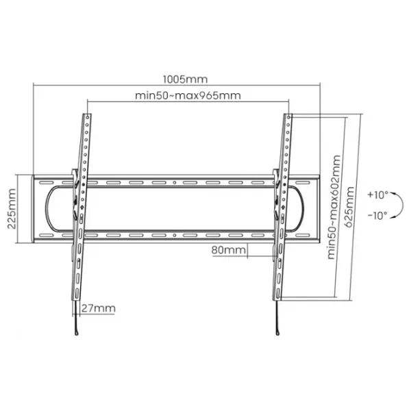 Suport TV Reflecta Plano Flat 120-9060T VESA 900 x 600 mm photo 6