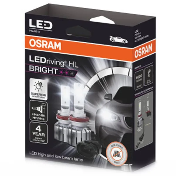 Автомобильная лампа Osram 64211DWBRT-2HFB светодиодная/ H8/ PGJ19-X/ 19 Вт/ 1700 лм photo 2 Автомобильная лампа Osram 64211DWBRT-2HFB светодиодная/ H8/ PGJ19-X/ 19 Вт/ 1700 лм photo 2