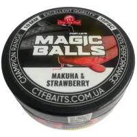 Aluat pufat Carp Tasty Food Magic Balls Pop-Ups Strawberry/ 100 g/ 10 mm