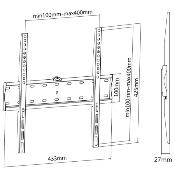 Suport TV Reflecta PLANO SLIM 55-4040 VESA 400 x 400 mm photo 4