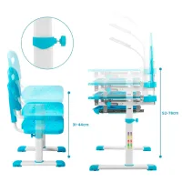 Set de mobilă pentru copii Costway HW67622BL Blue / unisex photo 2