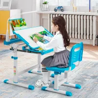 Set de mobilă pentru copii Costway HW67622BL Blue / unisex photo 3