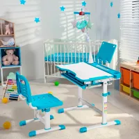 Set de mobilă pentru copii Costway HW67622BL Blue / unisex photo 5