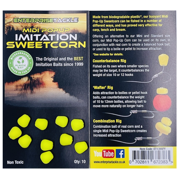 Aluat pufat Enterprise Tackle Midi PopUp Yellow Fluo 100 g photo 1 Aluat pufat Enterprise Tackle Midi PopUp Yellow Fluo 100 g photo 1
