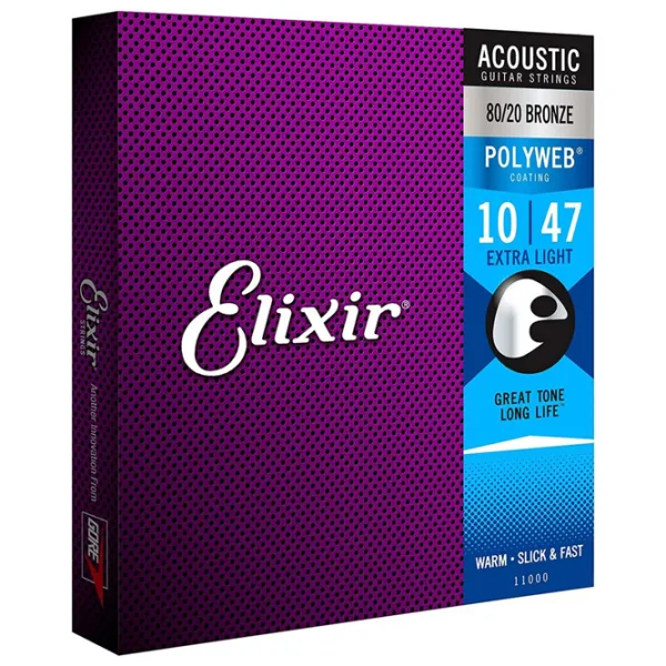 Coardă Elixir Polyweb 80/ 20 Bronze Extra Light Bronze/ Bronz photo 1