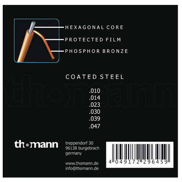 Coardă Harley Benton PHOSPHOR 010 ANTI RUST Silver/ Bronz photo 3