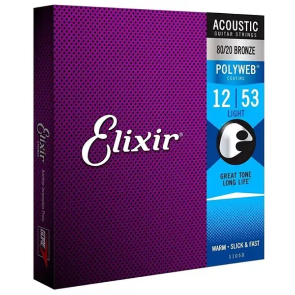Coardă Elixir Polyweb 80/ 20 Bronze Light Silver/ Cupru photo 1