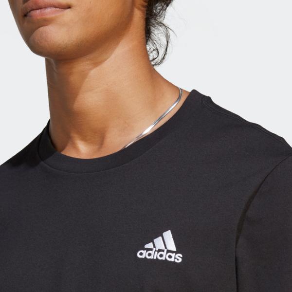 Футболка для мужчин Adidas Essentials Single Jersey Embroidered Small Logo 100% хлопок/ Black photo 4