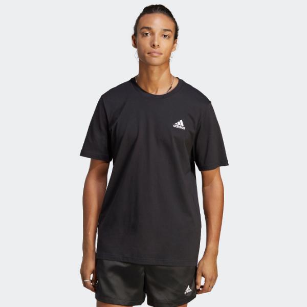 Футболка для мужчин Adidas Essentials Single Jersey Embroidered Small Logo 100% хлопок/ Black photo 2