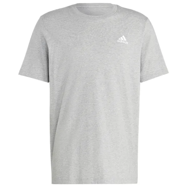 Tricou pentru bărbați Adidas Essentials Single Jersey Embroidered Small Logo 100% bumbac/ Gray photo 1