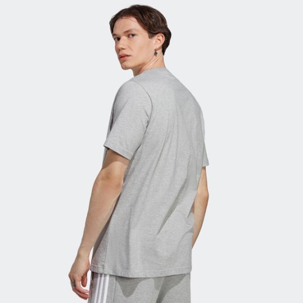 Tricou pentru bărbați Adidas Essentials Single Jersey Embroidered Small Logo 100% bumbac/ Gray photo 3