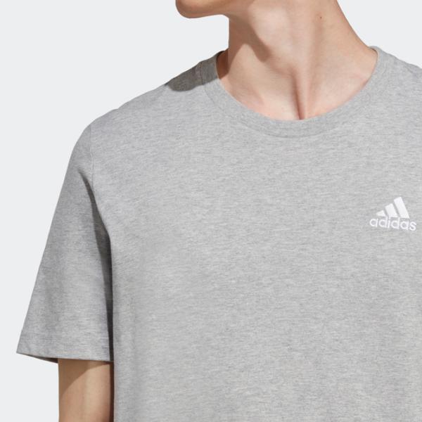 Tricou pentru bărbați Adidas Essentials Single Jersey Embroidered Small Logo 100% bumbac/ Gray photo 4