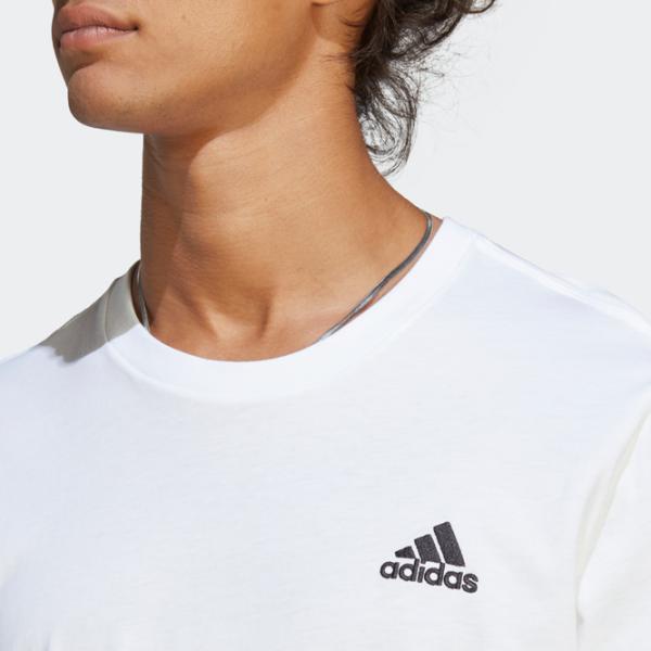 Футболка для мужчин Adidas Essentials Single Jersey Embroidered Small Logo 100% хлопок/ White photo 4 Футболка для мужчин Adidas Essentials Single Jersey Embroidered Small Logo 100% хлопок/ White photo 4