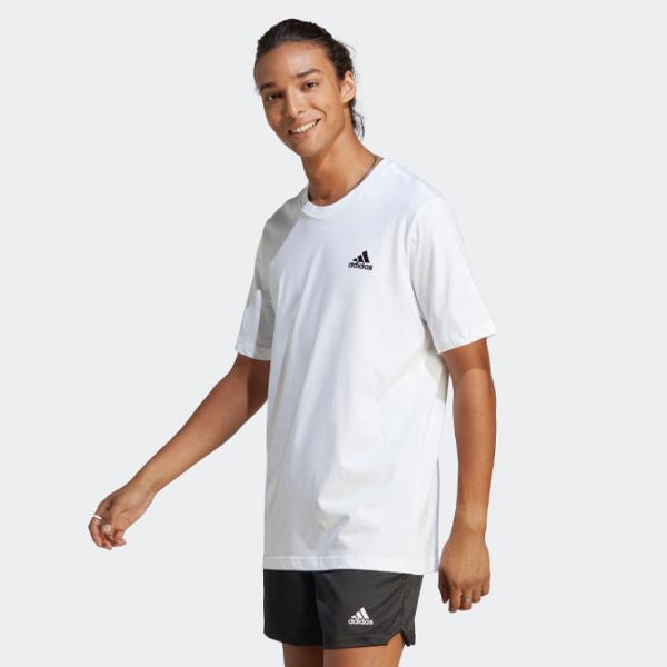 Tricou pentru bărbați Adidas Essentials Single Jersey Embroidered Small Logo 100% bumbac/ White photo 3