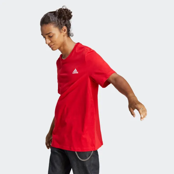 Футболка для мужчин Adidas Essentials Single Jersey Small Logo Tee 100% хлопок/ Красный photo 2