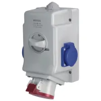 Priză combinată Scame 513.16572DNS 346 - 415 V/ Type DIN/ Gray