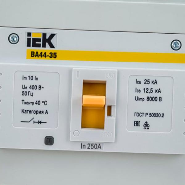 Автоматический выключатель IEK SVA4410-3-0250 Силовой/ 250 A photo 2 Автоматический выключатель IEK SVA4410-3-0250 Силовой/ 250 A photo 2