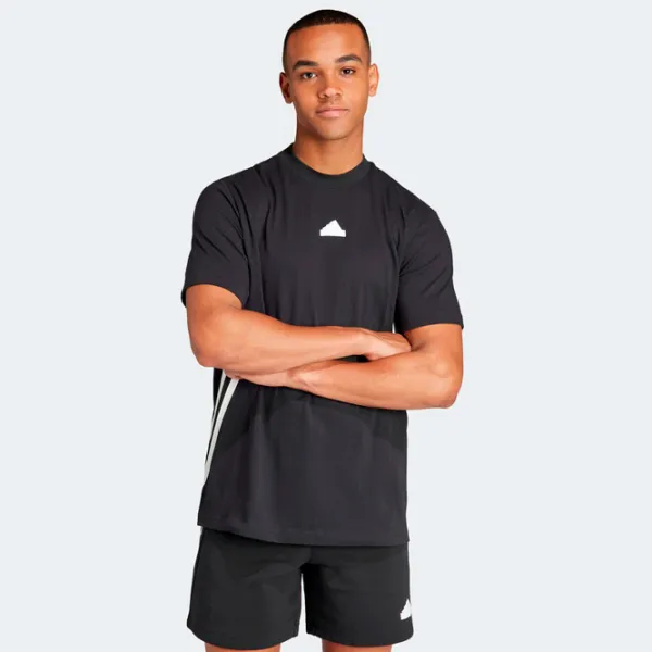 Tricou pentru bărbați Adidas M Fi 3S T 100% bumbac/ Black photo 2