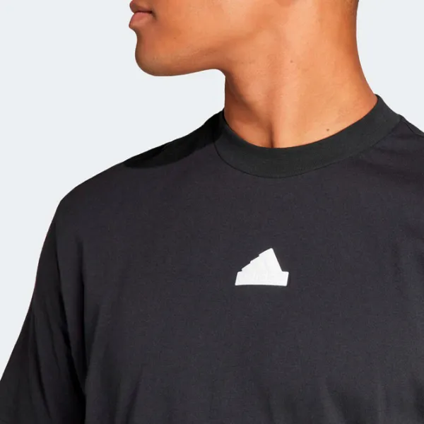 Tricou pentru bărbați Adidas M Fi 3S T 100% bumbac/ Black photo 4