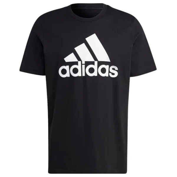 Tricou pentru bărbați Adidas Essentials Big Logo 70% bumbac, 30% bumbac reciclat/ Black-White photo 1