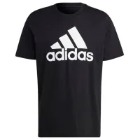 Tricou pentru bărbați Adidas Essentials Big Logo 70% bumbac, 30% bumbac reciclat/ Black-White