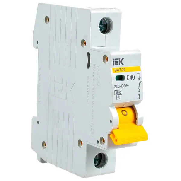 Автоматический выключатель IEK MVA20-1-040-С Модульная/ 40 A photo 1 Автоматический выключатель IEK MVA20-1-040-С Модульная/ 40 A photo 1