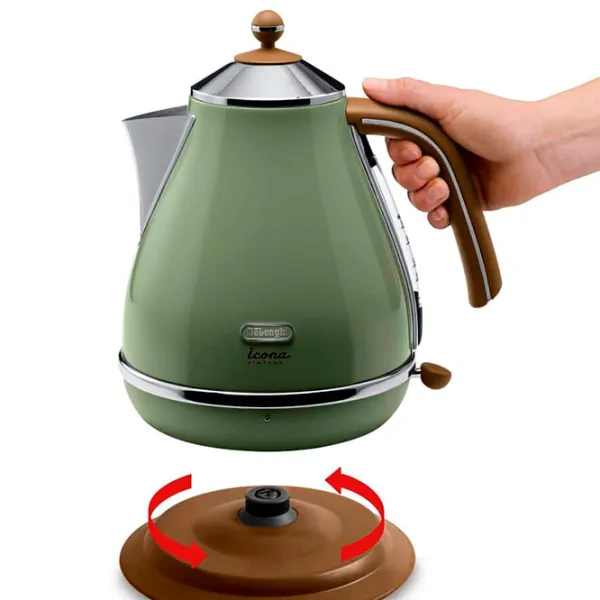 Ceainic electric DeLonghi KBOV2001.GR 1.7l / Ascuns spirală / Green photo 2