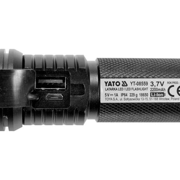 Фонарик Yato YT-08559 Black photo 3 Фонарик Yato YT-08559 Black photo 3