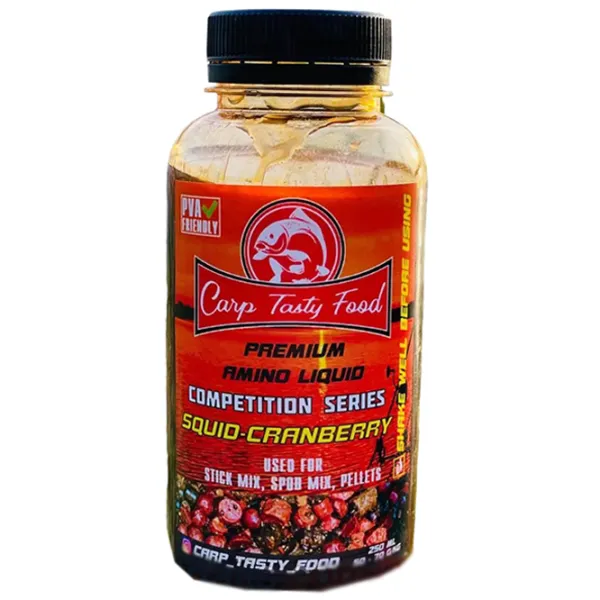 Добавка для приманки Carp Tasty Food Competition series Premium Amino Liquid Squid-Cranberry Клюква photo 1 Добавка для приманки Carp Tasty Food Competition series Premium Amino Liquid Squid-Cranberry Клюква photo 1