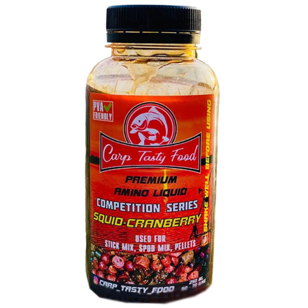 Добавка для приманки Carp Tasty Food Competition series Premium Amino Liquid Squid-Cranberry Клюква photo 1 Добавка для приманки Carp Tasty Food Competition series Premium Amino Liquid Squid-Cranberry Клюква photo 1