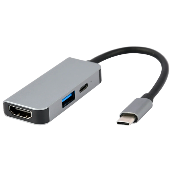Адаптер Hub Cablexpert A-CM-COMBO3-02 USB Type-C/ Серебристый photo 1 Адаптер Hub Cablexpert A-CM-COMBO3-02 USB Type-C/ Серебристый photo 1