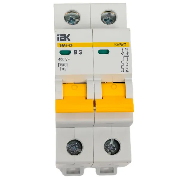 Автоматический выключатель IEK MVA20-2-003-B Модульная/ 3 A photo 1 Автоматический выключатель IEK MVA20-2-003-B Модульная/ 3 A photo 1