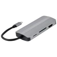 Adaptor Hub Cablexpert A-CM-COMBO8-02 USB Type-C/ Silver photo 2