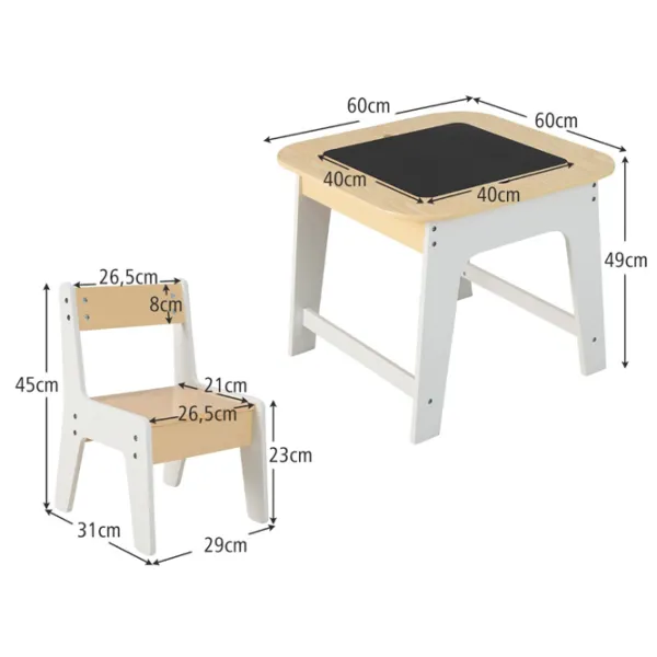 Детский мебельный набор Costway HY10104YW Natural / унисекс photo 3 Детский мебельный набор Costway HY10104YW Natural / унисекс photo 3